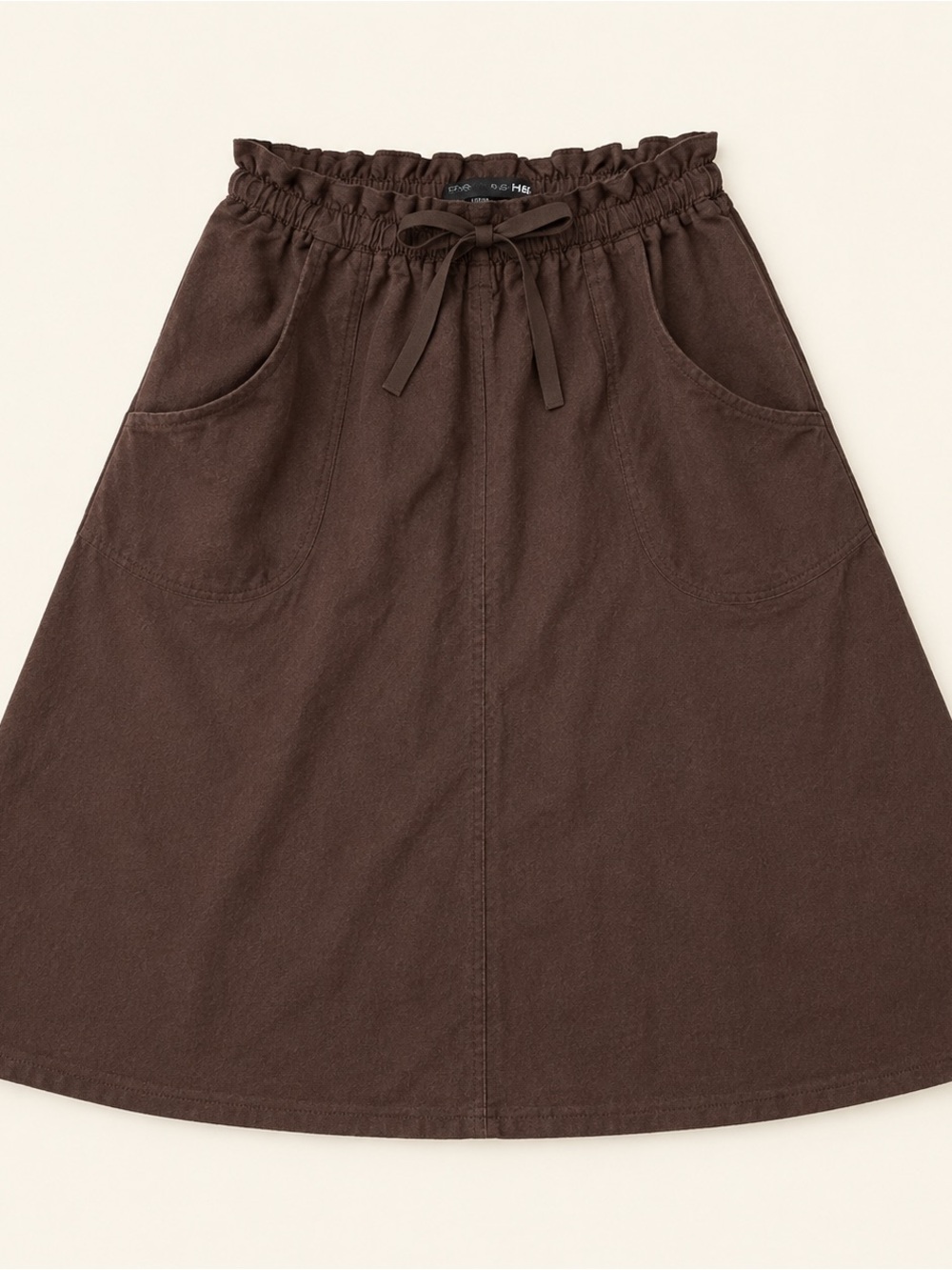 H&M Brown A-Line Drawstring Skirt